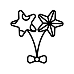 Balloons vector, Summer party related line icon