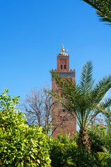 Beautiful mosque in Marrakesh. Morocco. Sightseeing. Architecture.