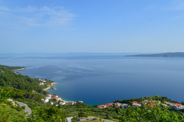 Naklejka na ściany i meble Adriatic Sea coast. Makarska riviera of Dalmatia, Croatia
