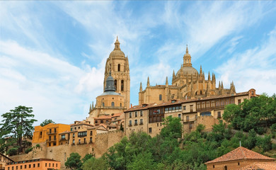 Fototapeta na wymiar Beautiful Cathedral in Segovia