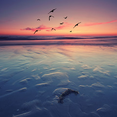 Wattenmeer im Sonnenuntergang