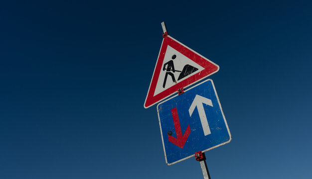 Baustelle Verkehrszeichen
