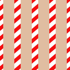Fototapeta premium Seamless candy cane pattern. Simple design for christmas wrapping, wallpaper, fabric, textile.
