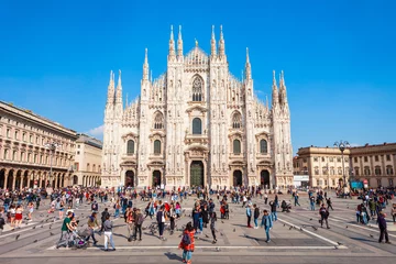 Foto op Canvas Duomo di Milano Kathedraal, Milaan © saiko3p