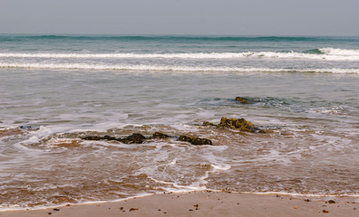 Spring, Africa, Morocco, the west coast, the ocean coast, the waves are coming ashore