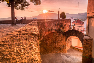 Sunset in the old town