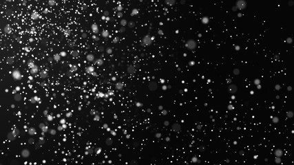 Dust particles. Abstract futuristic background of dots. Cosmic illustration. 3d rendering.