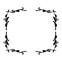Obraz premium Decorative black and white frame for your design. Vector illustration