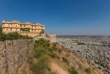 Jaipur, India - largest indian state by area and one of the main touristic sites, Rajasthan is famous for its fortresses and the desertic environment. Here in particular the city of Jaipur