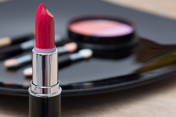 lipstick with cosméstics, beauty backgrounds