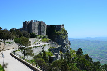 Fototapeta na wymiar Medieval Castle in Erice, Italy