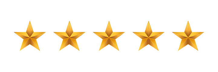 3d gradient five star  illustration vector