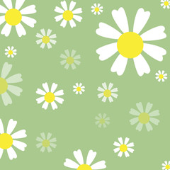 Obraz premium Sunflowers background, summer flowers vector illustration.