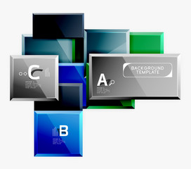 Abstract square composition for background, banner or logo