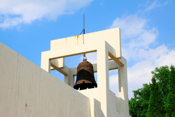 alarm bell in the Pandai village massacre memorial, luannan county, hebei province, China