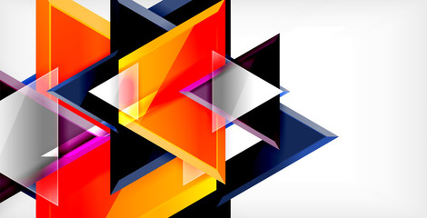 Dynamic triangle composition abstract background