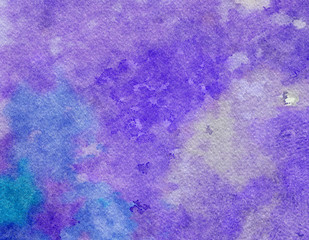 Abstract pretty watercolor texture background. Acrylic wet painting style. Colorful splashes of paint on paper. Printable in big size design pattern backdrop.