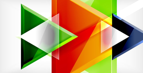 Dynamic triangle composition abstract background