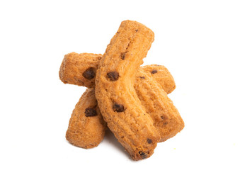 chocolate chip cookies isolated