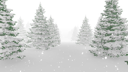 Obraz premium Christmas Tree Particles Background 3d Render