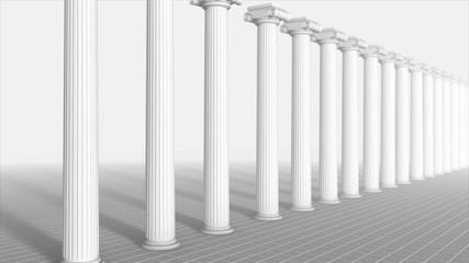 Columns 3d Render