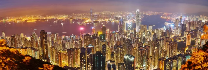 Panorama Hongkong bei Nacht © ileach