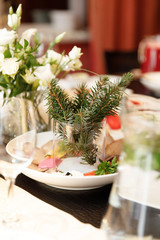 Elegance table set up for dinning room 