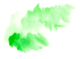 green watercolor gradient strokes brush.Manual work.Watercolor banner in high resolution