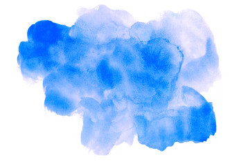 watercolor abstract strokes with blue shades.High resolution banner