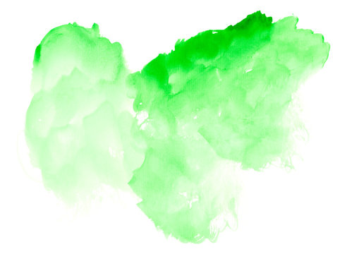 watercolor abstract strokes with green shades.High resolution banner