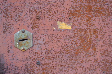 Old rusty garage door texture background