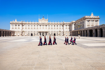 Obraz premium The Royal Palace of Madrid in Madrid city, Spain