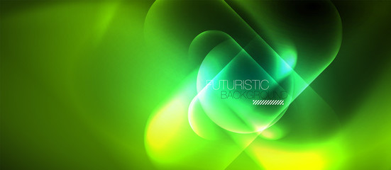 Neon glowing techno lines, hi-tech futuristic abstract background template