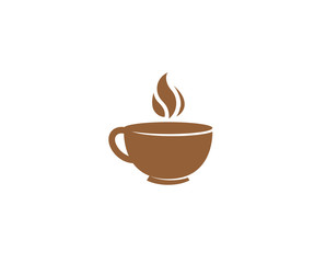 Creative Abstract Mug Coffee  Logo Design Vector Symbol Illustration
