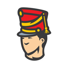 Vintage Hussar Vector Cartoon illustration.