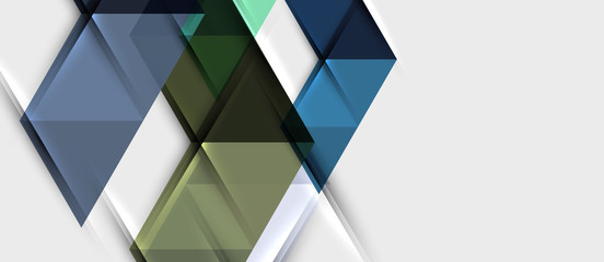 Triangle geometrical modern business presentation design template