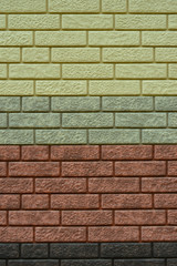 Texture of multicolored brick stripes