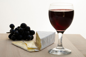 red wine and cheese