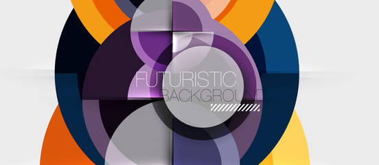 Fototapeta premium Circular geometrical design template