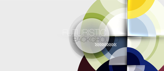 Fototapeta premium Geometric design abstract background - circles