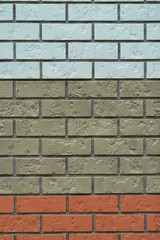 Aged, damaged brickwork texture with stripes.