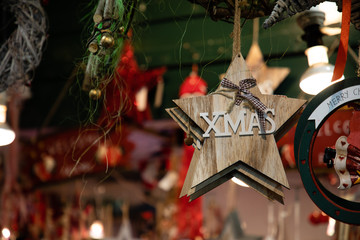 Christmas tree star decoration shape