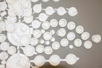 Piles of the teapots