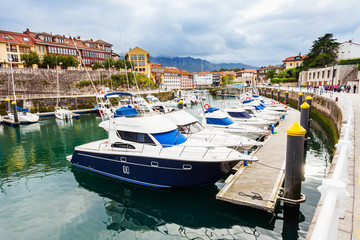Obraz premium Llanes city marina in Spain