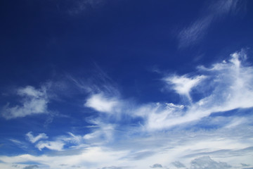 Naklejka na ściany i meble Spring blue sky with clouds background