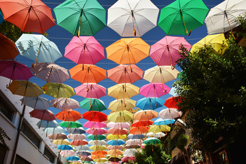 Fototapeta na wymiar parapluie village