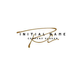 R C RC Beauty vector initial logo, handwriting logo of initial signature, wedding, fashion, jewerly, boutique, floral and botanical with creative template for any company or business.