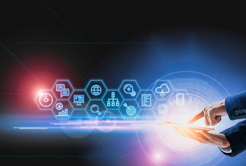 Light bulb, high speed internet concept 6G wireless high-speed Internet telecommunications fast, Technology communication concept realistic in the modern world.