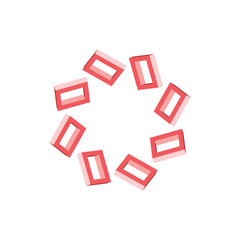 Rhombus abstract. Vector 3d isometric color icon new flat style. Creative illustration, idea for infographics.