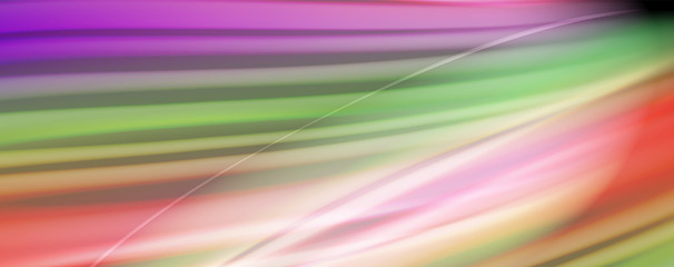 Fluid liquid color wave lines, glowing colorful light effect, abstract composition template. Geometric technology abstract pattern. Movement concept